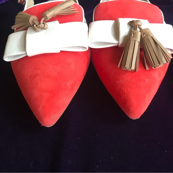 ann taylor red suede flats 10 - Picture 2 of 5
